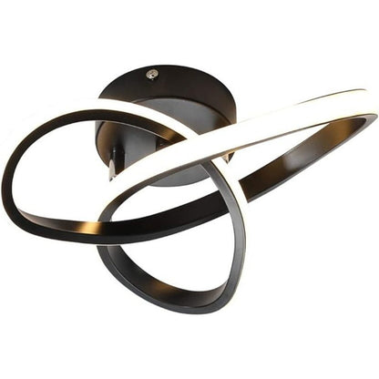 LAMPARA TECHO LUZ LED TIPO TREBOL 25W MARCO NEGRO SALA 110/220V NEGRO