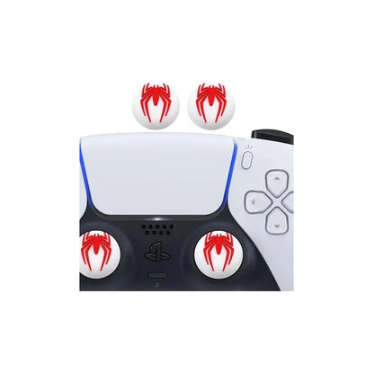 2X PROTECTOR SILICONA JOYSTICK SPIDERMAN LOGO 2011 BLANCO BLANCO
