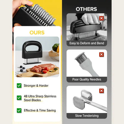 ABLANDADOR CARNE PROFESIONAL ACERO INOXIDABLE MULTIUSOS NEGRO