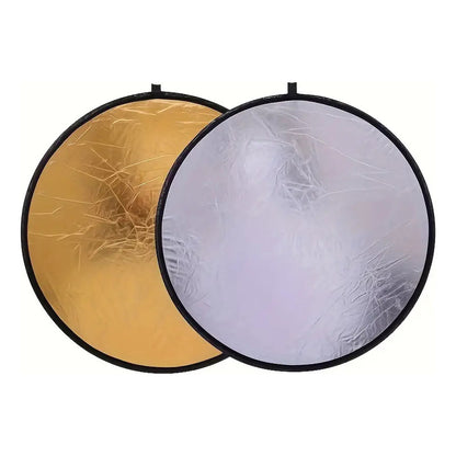 REFLECTOR PLEGABLE FOTOGRAFÍA 12 PULGADAS DORADO Y PLATEADO DORADO Y PLATEADO