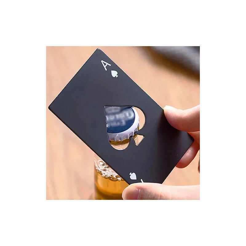 DESTAPADOR ABRE BOTELLAS ACERO INOXIDABLE AS PICAS NEGRO NEGRO