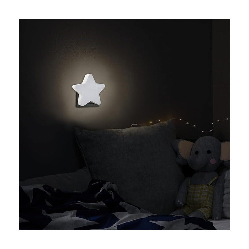 LUZ LED NOCTURNA NIÑOS SENSOR CONTROL PARED ALCOBA BLANCO 110V BLANCO