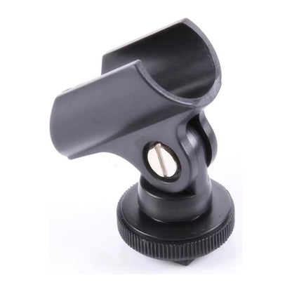ADAPTADOR CLIP BASE MICRÓFONO ZAPATA CAMARA DSLR NEGRO