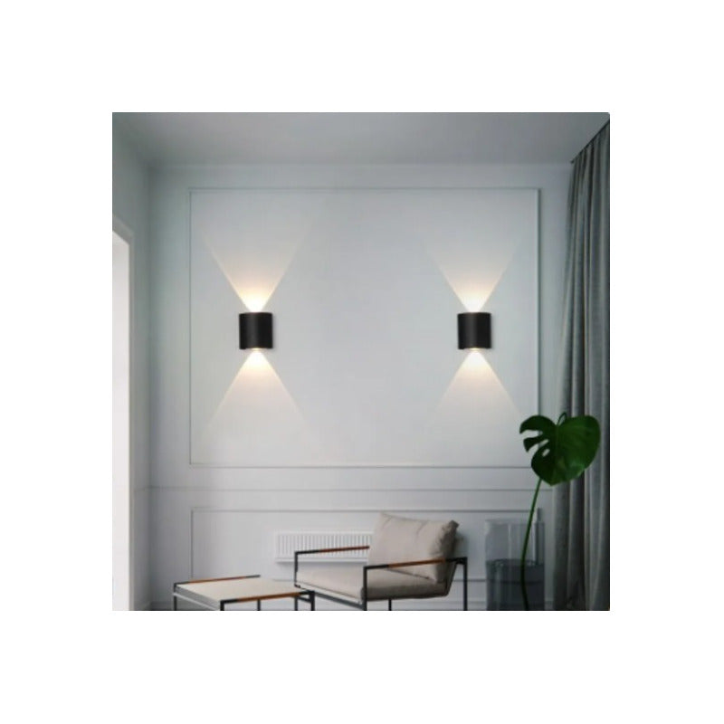 LÁMPARA PARED OJO LUPA CÁLIDA IMPERMEABLE INTERIOR EXTERIOR 110/220V NEGRO