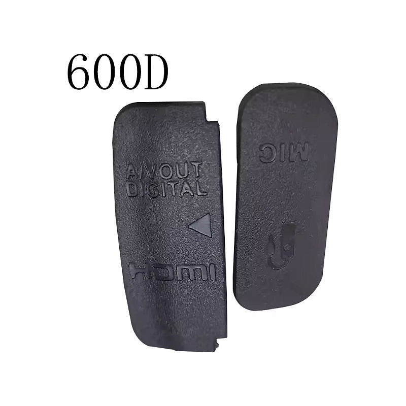 TAPA COBERTOR GOMA CAUCHO GUARDAPOLVO CONEXIONES CANON 600D NEGRO