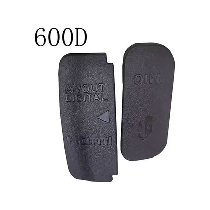 TAPA COBERTOR GOMA CAUCHO GUARDAPOLVO CONEXIONES CANON 600D NEGRO