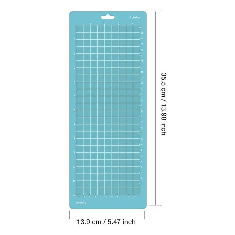 TAPETE CORTE 12  X 4.5  PARA CRICUT JOY LIGHT GRIP AZUL AGUA