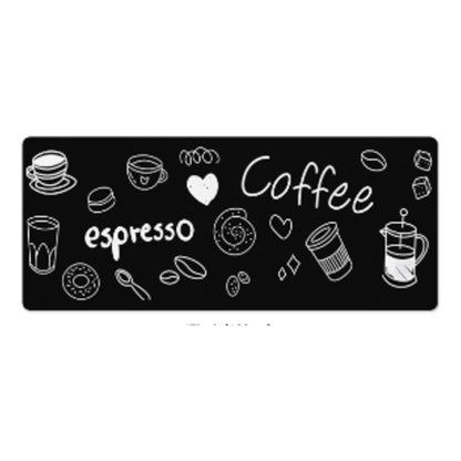 TAPETE COCINA CAFETERIA RESTAURANTE ESPRESSO COFFEE 120X40CM 1.2 M 40 CM MODERNO NEGRO