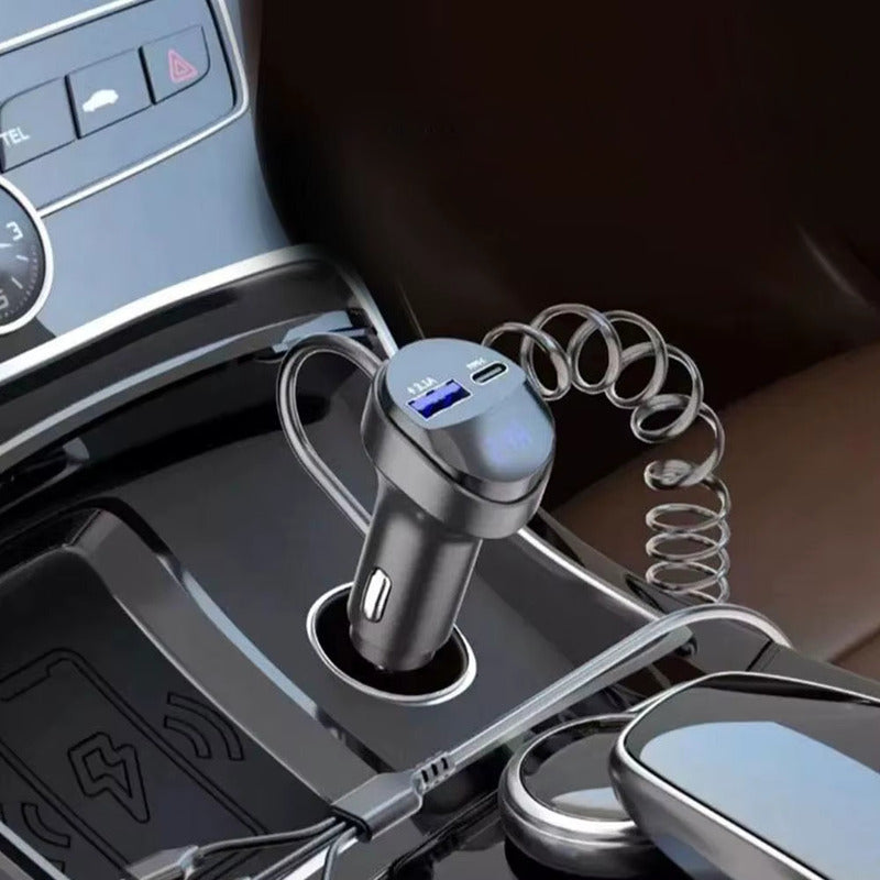 CARGADOR RAPIDO 3 EN 1 CELULAR LIGHTNING TIPO-C MICRO USB NEGRO