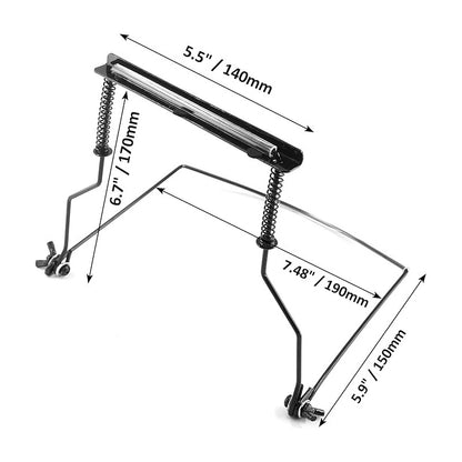 SOPORTE CUELLO ARMÓNICA DIATÓNICA 10CMS | 4 PULGADAS SOPORTE CUELLO NEGRO