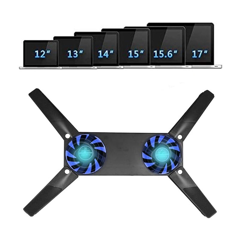 VENTILADOR DOBLE COOLER PLEGABLE PORTATIL USB NEGRO NA