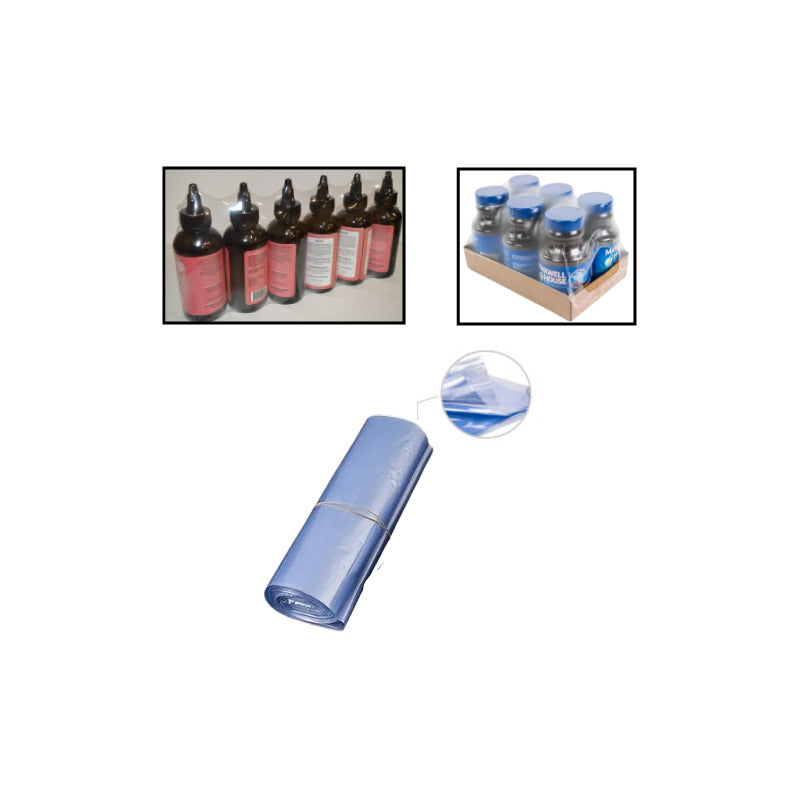 PLÁSTICO BOLSA TERMOENCOGIBLE PVC 6CMS X 5MTS ALIMENTOS TRANSPARENTE