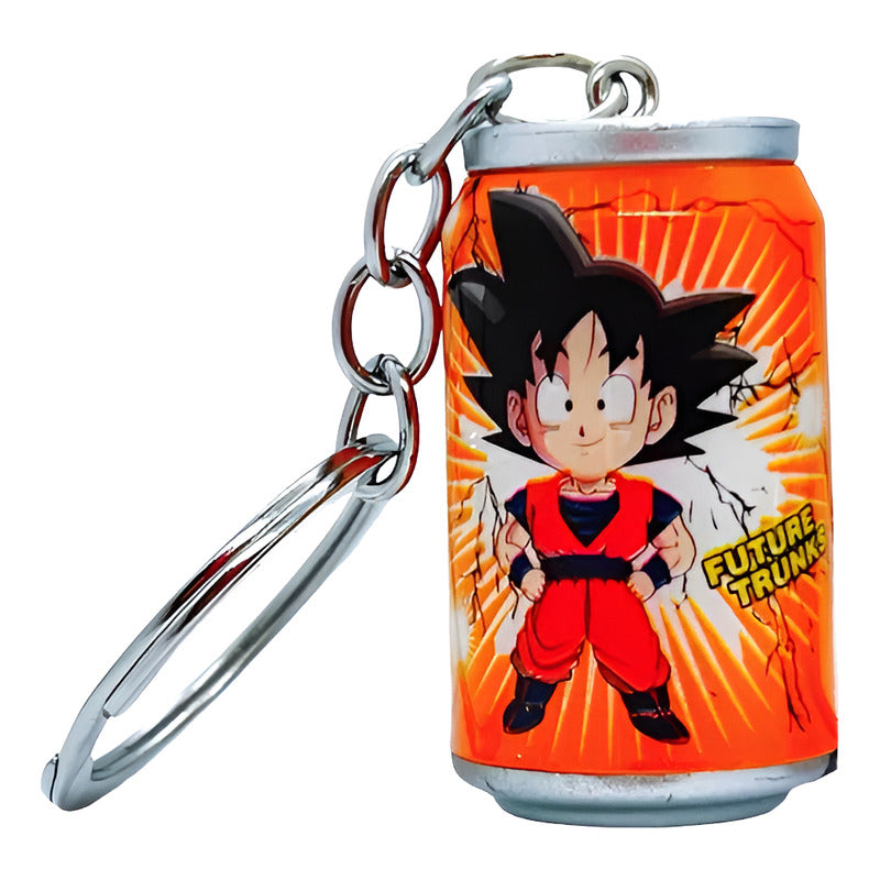 LLAVERO DRAGON BALL Z GOKU TIPO ENVASE LATA REFRESCO GASEOSA NARANJA