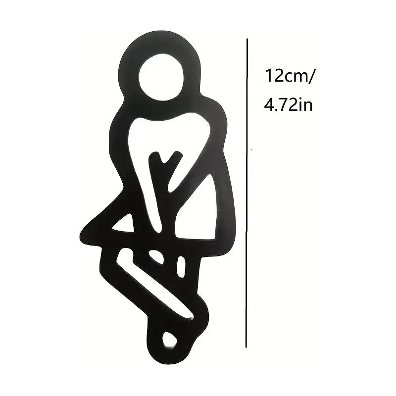 2 SEÑAL BAÑO DAMAS CABALLEROS RESTAURANTE BAR CAFETERÍA NEGRO