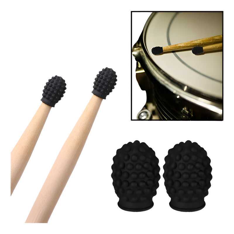 REDUCTOR SONIDO BAQUETAS PROTECTOR PROFESIONLAL 5A BATERÍA NEGRO 5A