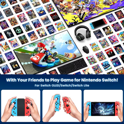 CONTROL MANDO INALÁMBRICO PARA NINTENDO SWITCH JOY-CON VIOLETA Y NARANJA