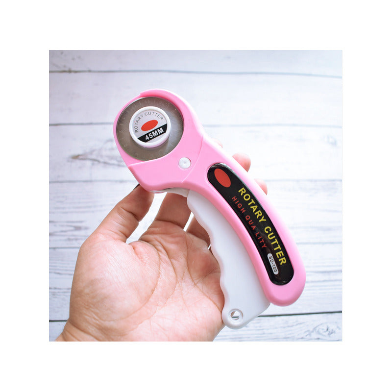 CORTADOR TELA ROTATIVO ROSA 45MM SASTRERÍA COSTURA BRICOLAJE