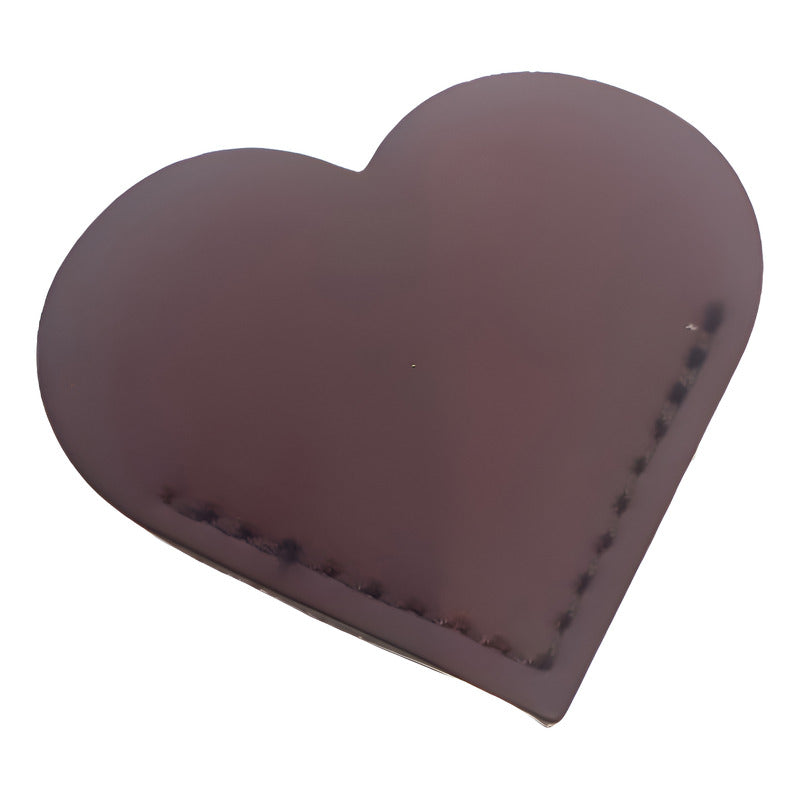 MARCAPÁGINAS CORAZÓN CUERO LIBROS AGENDA NOTAS PAPEL REVISTA CHOCOLATE CORAZON CUERO