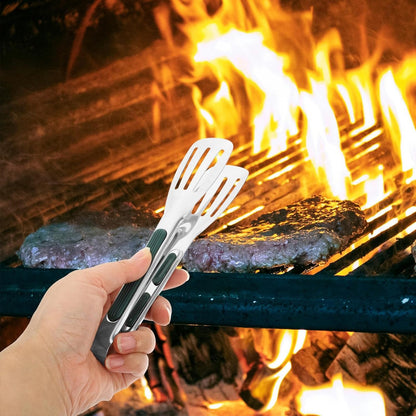 PINZA ACERO INOXIDABLE MULTIUSOS COCINA 28CMS RESTAURANTE PLATEADO