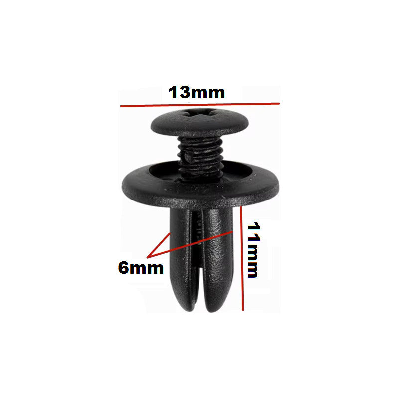 10X PIN CLIP PLÁSTICO AJUSTE 13X11X6MM CARRO TABLERO