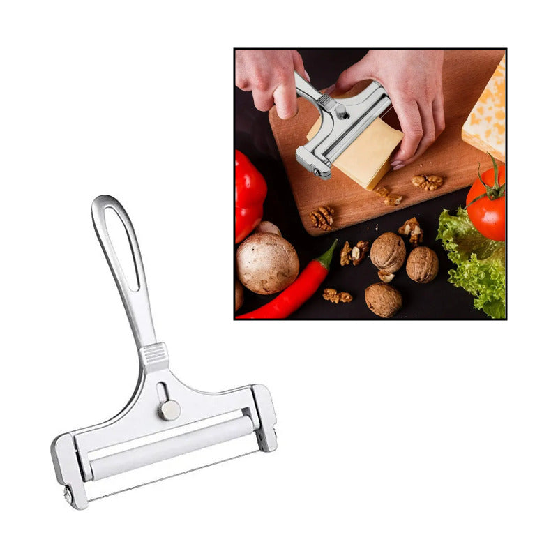 CORTADOR AJUSTABLE QUESO PROFESIONAL CULINARIA COCINA PLATEADO