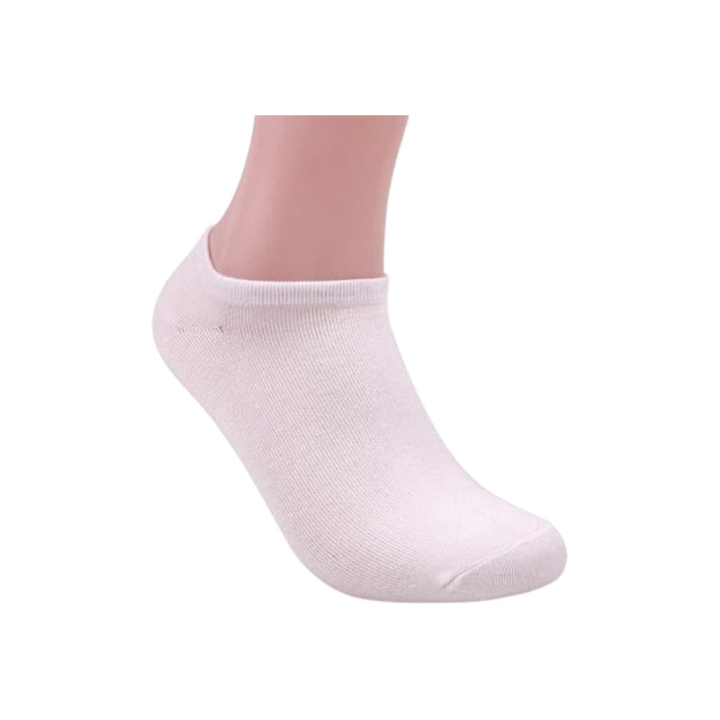 2X PARES MEDIAS TOBILLERAS BLANCAS CALCETINES BLANCO LISO 36-41
