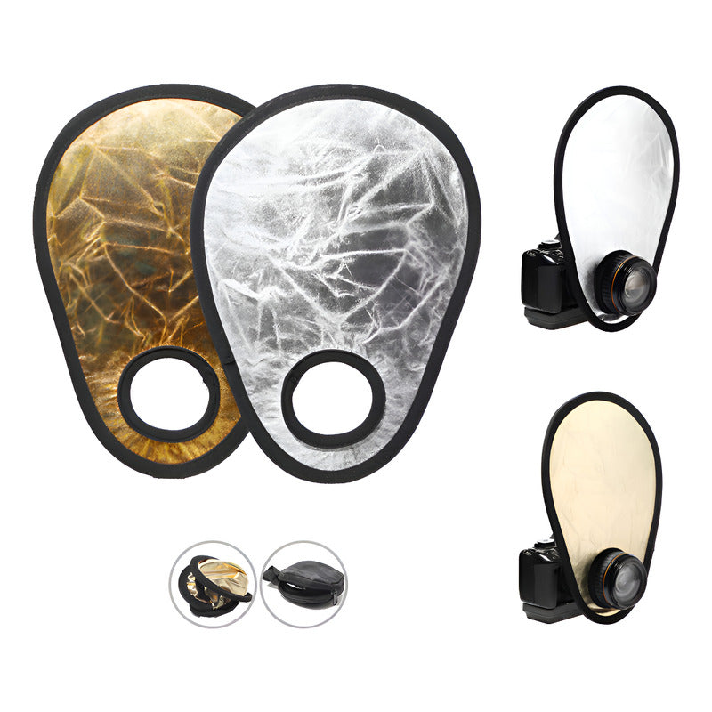 REFLECTOR PLEGABLE FOTOGRAFIA DORADO PLATEADO LENTE DORADO Y PLATEADO