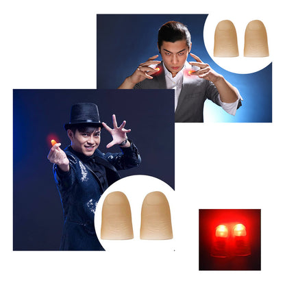 2X DEDOS LUZ LED MAGIA ILUSIONISMO DISFRAZ JUEGO FIESTAS
