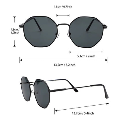 GAFAS SOL POLICARBONATO POLARIZADO REDONDAS FASHION ESTILO REDONDO NEGRO NEGRO NEGRO