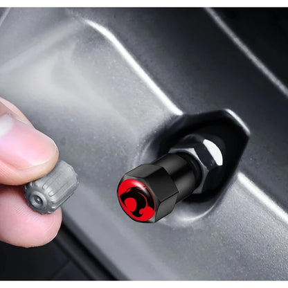 JUEGO TAPA VÁLVULA AIRE LLANTA CARRO MOTO BICI THUNDERCATS