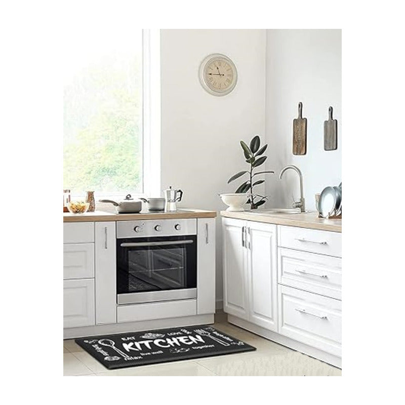 TAPETE COCINA CAFETERIA RESTAURANTE KITCHEN 60X40CM 1.2 M 40 CM MODERNO NEGRO