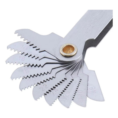 MEDIDOR CALIBRADOR ROSCA TORNILLO TORNO 20 CUCHILLAS 55°