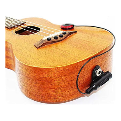 MICRÓFONO CONTACTO PASTILLA AUDIO GUITARRA ACÚSTICA JACK 1/4 NEGRO