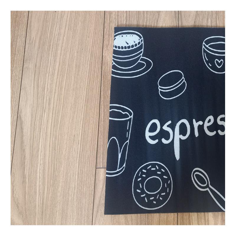 TAPETE COCINA HOGAR RESTAURANTE ESPRESSO 40X40 CMS 40 CM 40 CM MODERNO NEGRO