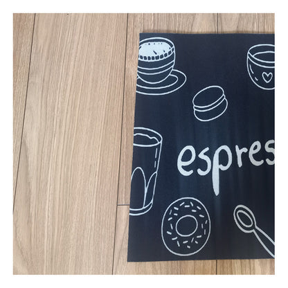 TAPETE COCINA HOGAR RESTAURANTE ESPRESSO 40X40 CMS 40 CM 40 CM MODERNO NEGRO