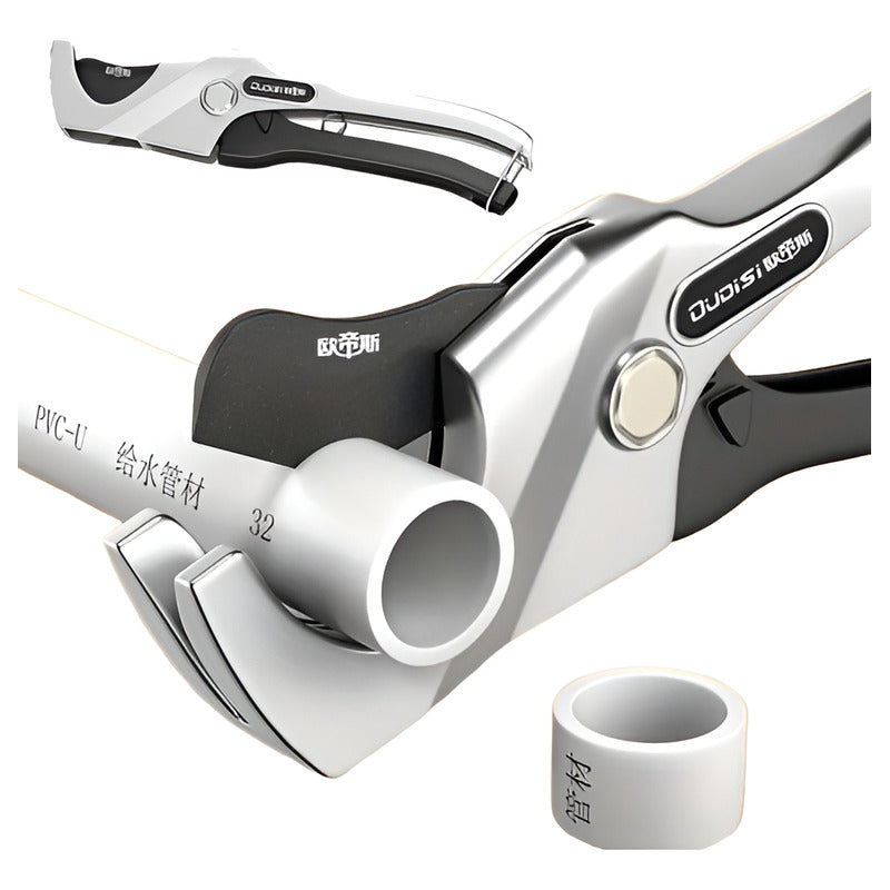 HERRAMIENTA CORTADOR TUBOS PVC PLATEADO