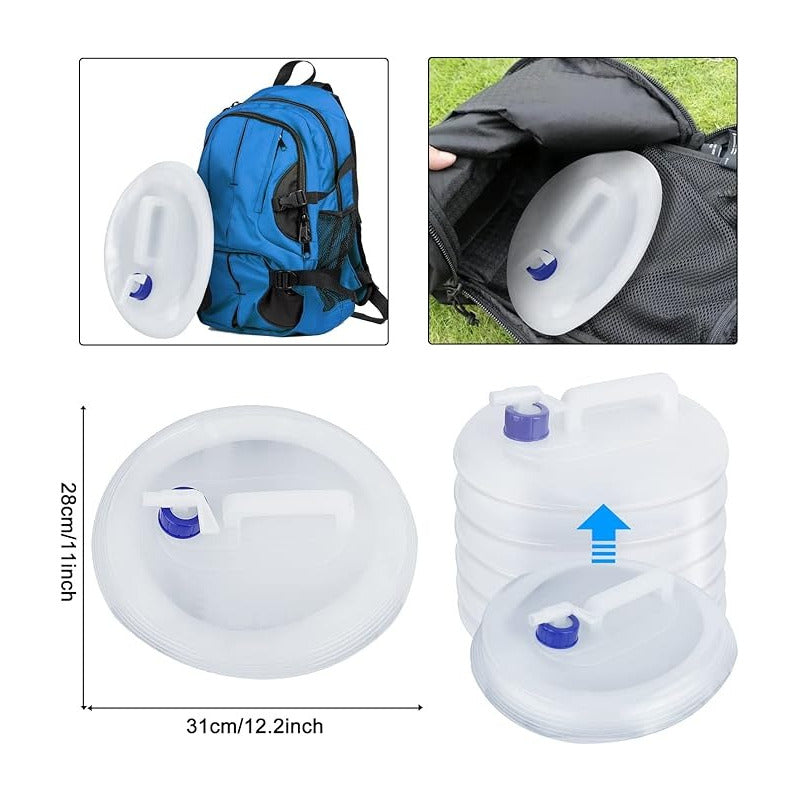 CONTENEDOR PLEGABLE AGUA CAMPING PASEO PESCA GASOLINA 10 LTS