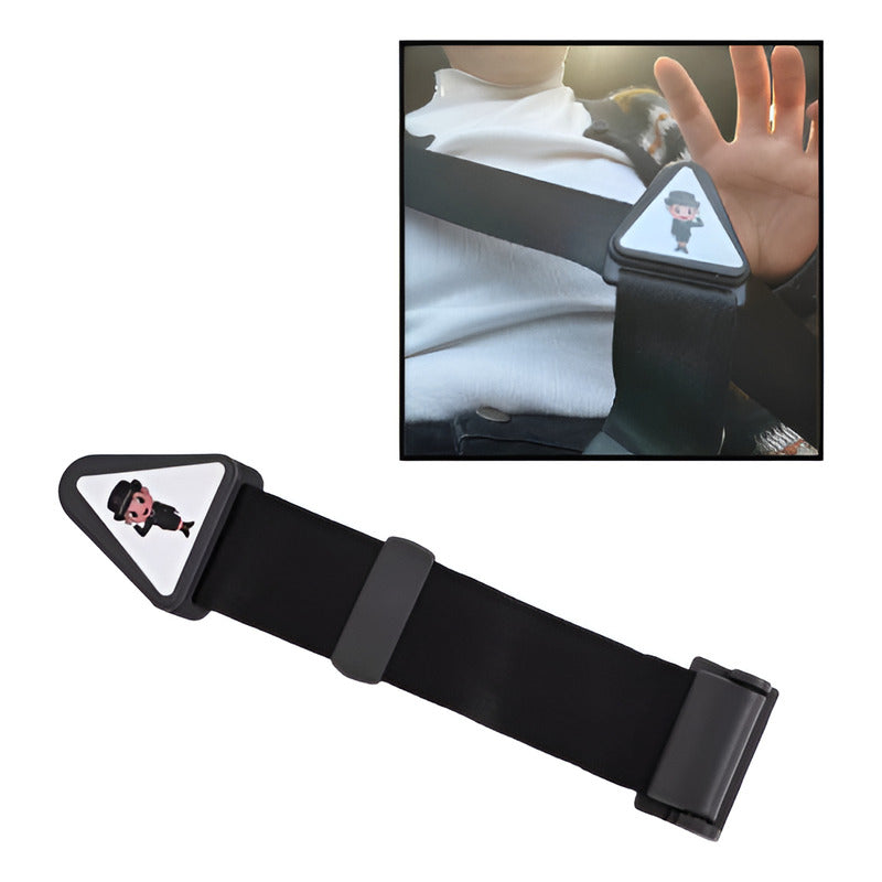 CORREA AJUSTE CINTURON SEGURIDAD SILLA NIÑOS CARRO COLEGIO NEGRO