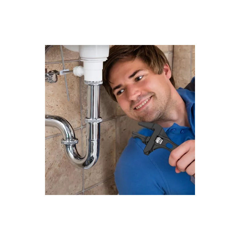 LLAVE UNIVERSAL TUBO CAÑERIA 6MM-68MM REPARACIÓN HOGAR NEGRO