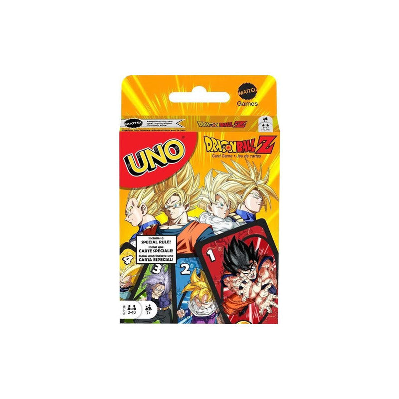 JUEGO CARTAS UNO DRAGÓN BALL Z GOKU VEGETA TRUNKS