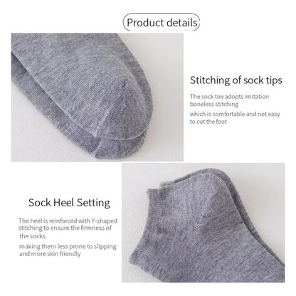 2X PARES MEDIAS TOBILLERAS GRISES CALCETINES GRIS LISO 36-41