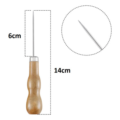 2X PUZÓN HERRAMIENTA MARROQUINERÍA CUERO 14.5 CM