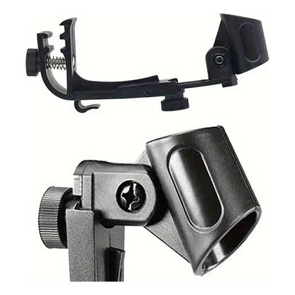 BASE SOPORTE MICRÓFONO BATERÍA ANILLO ARO REDOBLANTE TOM NEGRO