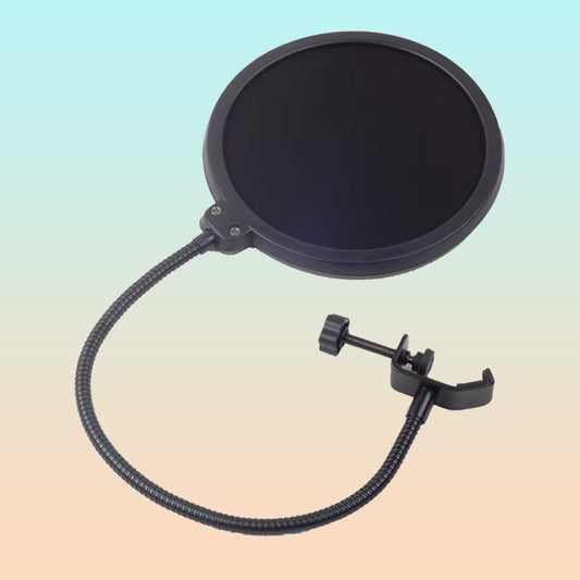 FILTRO PANTALLA ANTI-POP 10CMS SONIDO GRABACION MIC PODCAST NEGRO