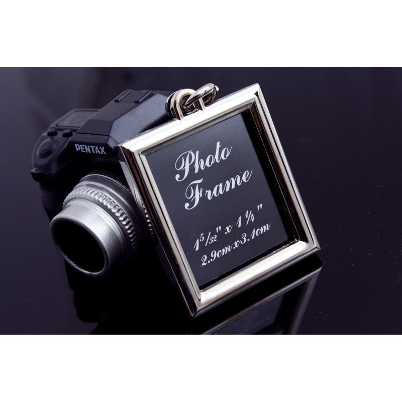 LLAVERO PORTARETRATO CUADRADO METAL FOTO HIJO MASCOTA MAMÁ PLATEADO