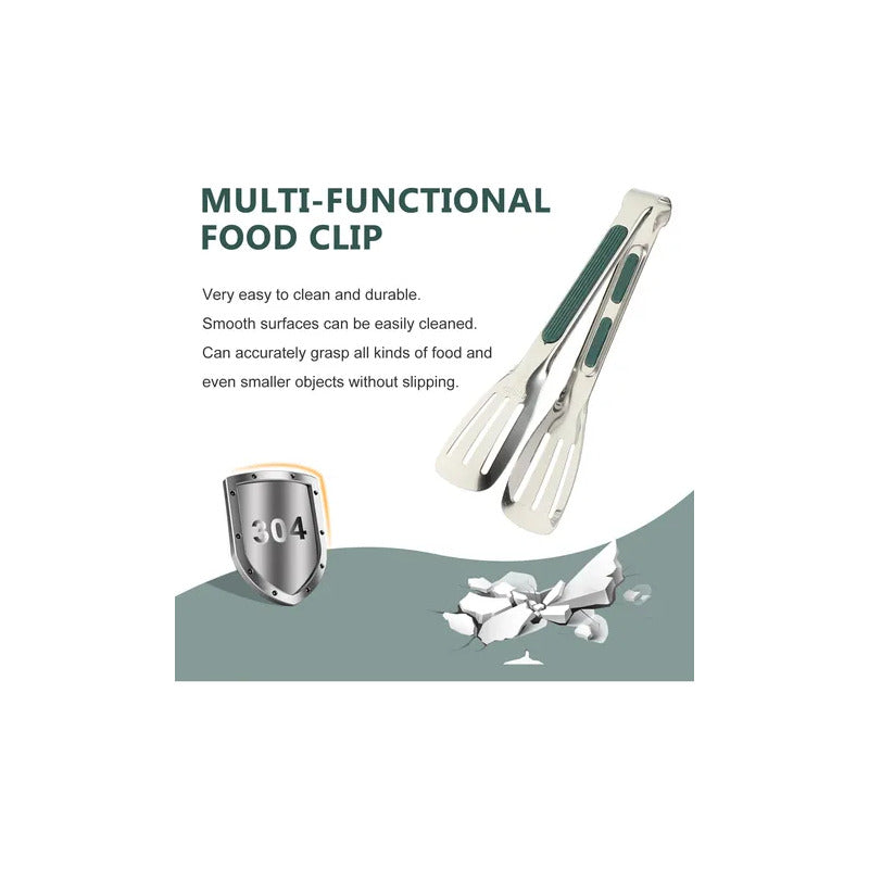 PINZA ACERO INOXIDABLE MULTIUSOS COCINA 23CMS RESTAURANTE PLATEADO