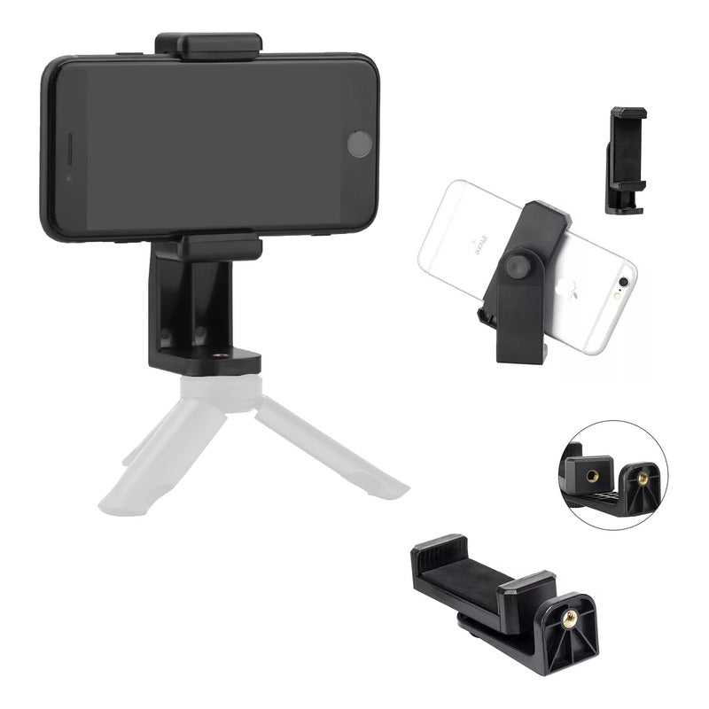 SOPORTE TRÍPODE CELULAR  BASE ADAPTADOR FOTOGRAFÍA VIDEO