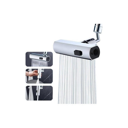 GRIFO MULTIFUNCIONAL ADAPTADOR LAVADO COCINA PLATEADO BRILLANTE