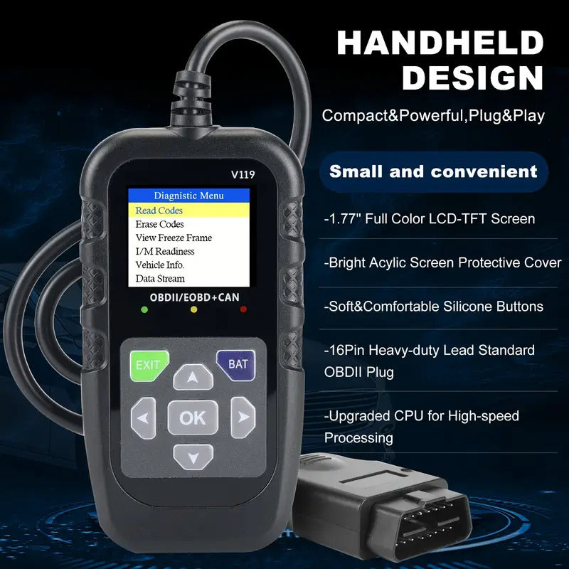 ESCÁNER OBD2 AUTO VEHÍCULO LECTOR CÓDIGOS MOTOR DIAGNÓSTICO