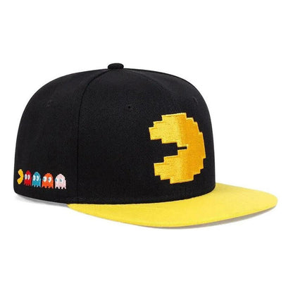 GORRA CACHUCHA PAC-MAN AMARILLO NEGRO JUEGO RETRO ARCADE AMARILLO 6